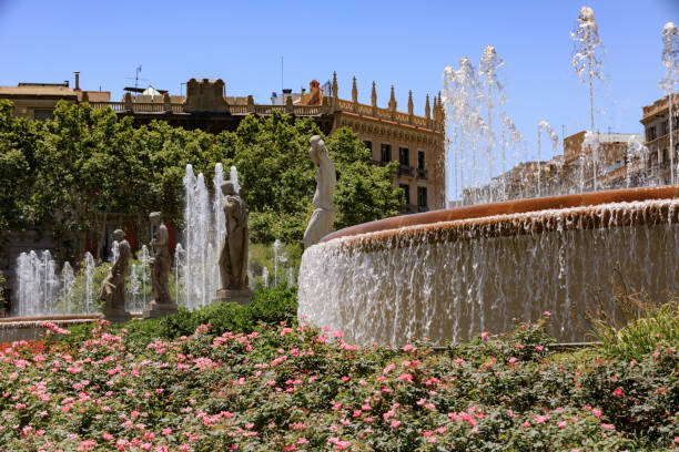 istock fountains at Placa Catalunya in Barcelona 871737768