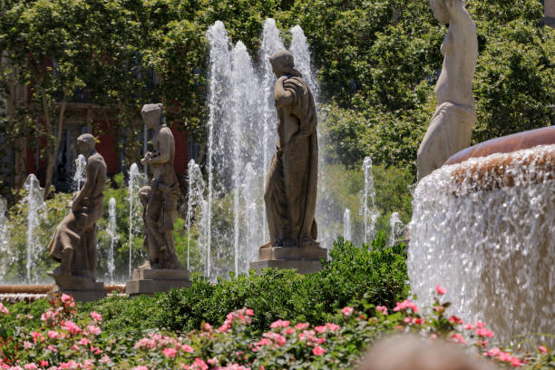 istock fountains at Placa Catalunya in Barcelona 871737874