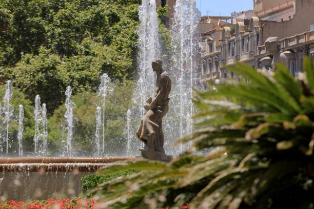 istock fountains at Placa Catalunya in Barcelona 871737984