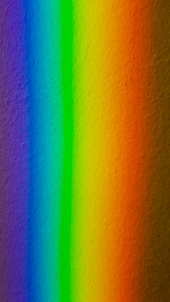 riflesso di un arcobaleno sul muro - heat dispersion foto e immagini stock