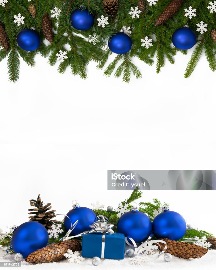 sustracción malta Peave Adornos De Navidad Marco Azul Cuatro Quintas Partes 2 Foto de stock y más  banco de imágenes de Azul - iStock