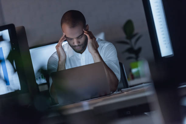 istock Afro American businessman working 871746340