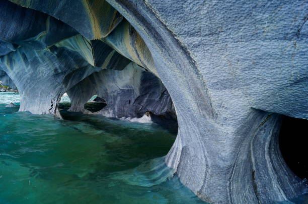 Chilean Patagonia Marble caves, Patagonia, Chile marble caves patagonia chile stock pictures, royalty-free photos & images