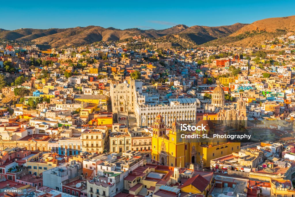 Skyline de Guanajuato au coucher du soleil - Photo de Guanajuanto libre de droits Skyline de Guanajuato au coucher du soleil - Photo de Guanajuanto libre de droits