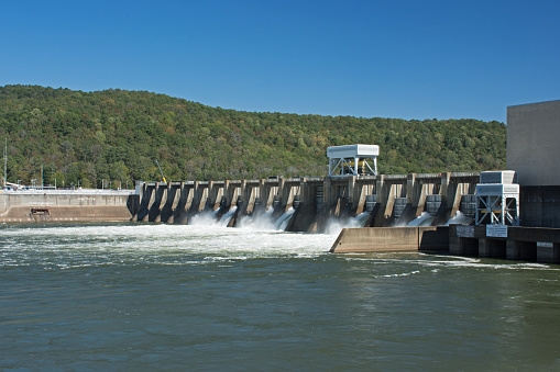 Nimrod Dam in Arkansas, reservoir that makes Nimrod Lake.