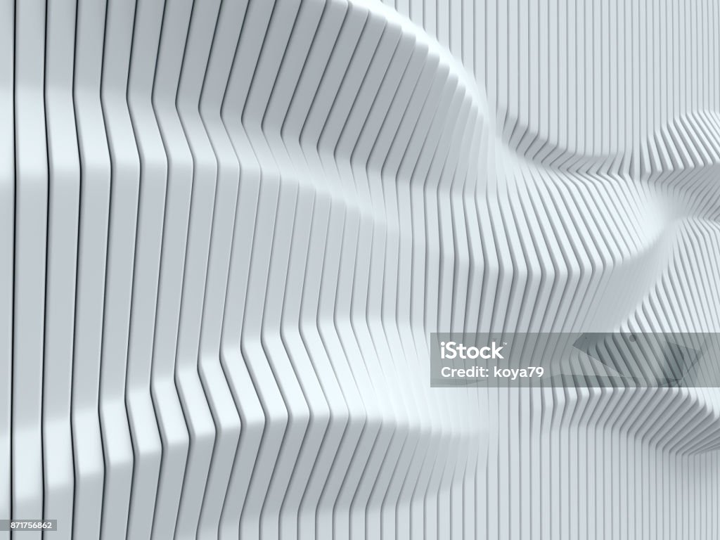 White geometrical abstract 3d background isolated illustration Abstract Stock Photo