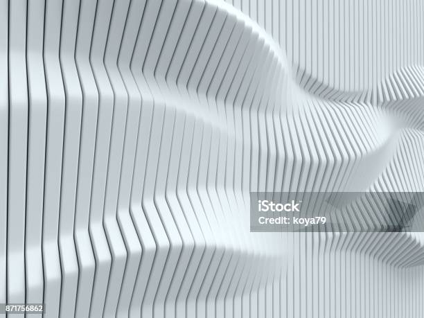 White Geometrical Abstract 3d Background Isolated Illustration Stock Photo - Download Image Now