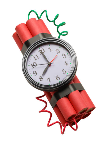 Dynamite Red Dynamite Bomb Isolated on a White Background. bomb stock pictures, royalty-free photos & images