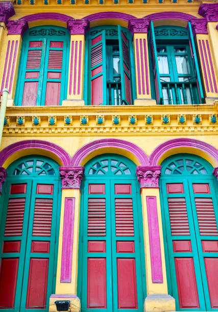 istock Colonial Architecture Style Shophouses in Singapore Chinatown 871757320