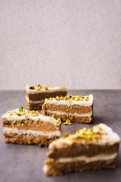 istock Raw vegan carrot cake with cashew cream 871763040
