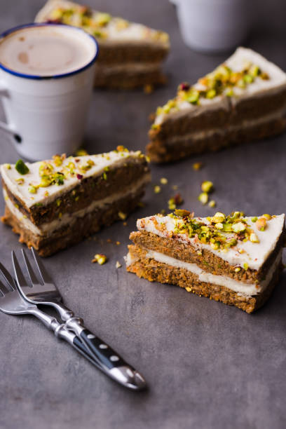 istock Raw vegan carrot cake with cashew cream 871763060