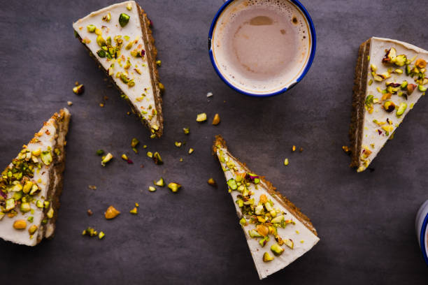 istock Raw vegan carrot cake with cashew cream 871763084