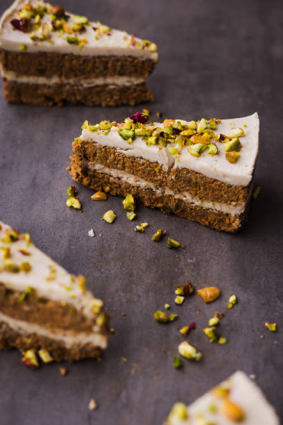 istock Raw vegan carrot cake with cashew cream 871763116
