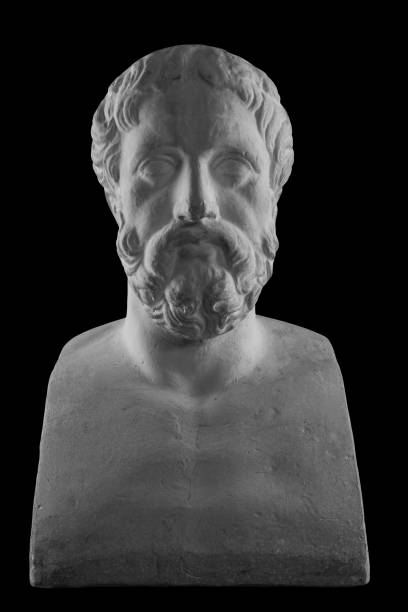 istock White plaster bust sculpture portrait of a man with a beard 871767814