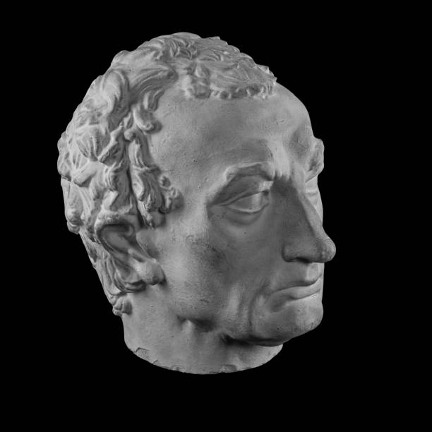 istock White plaster bust sculpture portrait of a man 871768344