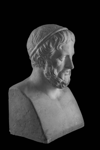 istock White plaster bust sculpture portrait of a man with a beard 871768646