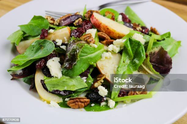 Autumn Salad Stock Photo - Download Image Now - Salad, Apple - Fruit, Cranberry