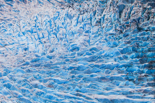 A bright blue glacier is an unforgiving landscape.