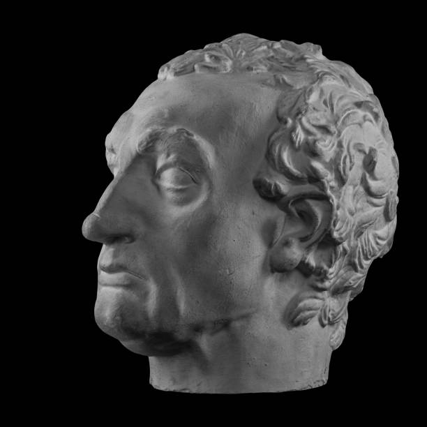 istock White plaster bust sculpture portrait of a man 871774948