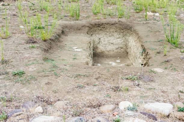 istock View of an empty grave ground. Open dumping. Religious place. Daylight. 871775106