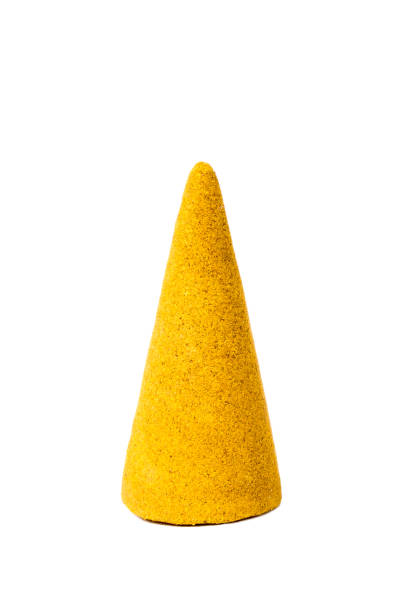 istock Yellow Incense Cones Isolated on White Background 871778502