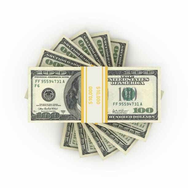 $100 банкноты - изолированные на бел�ом фоне - us currency us paper currency currency currency symbol стоковые фото и изображения