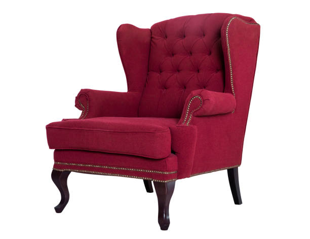 istock Purple textile chair isolated 871783390