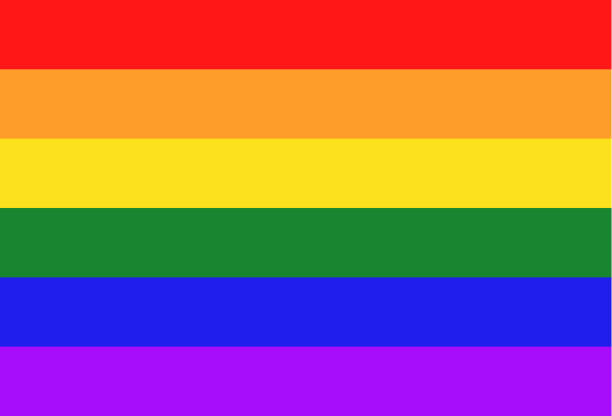 GLBT flag Pride flag. LGBT sign. Lesbian gay bisexual and transgender community colors rainbow flag stock illustrations