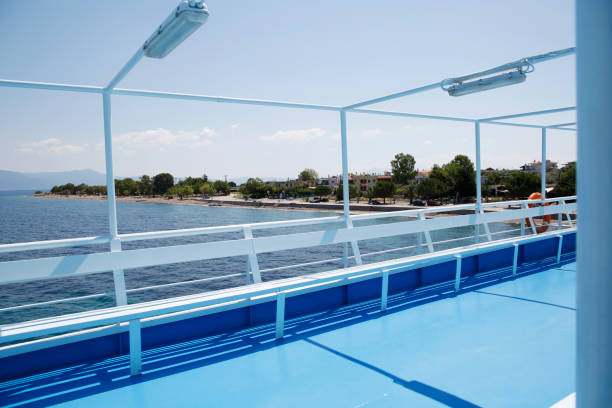 istock Boats and sea blue and white 871800640