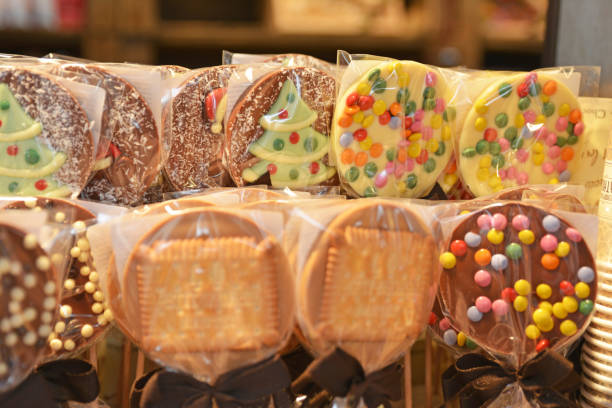 istock Multicolor biscuits on the market for Christmas 871800786