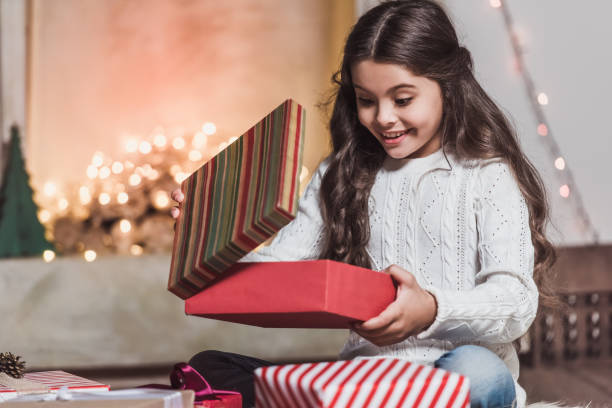istock Happy New Year! Girl with presents 871800828