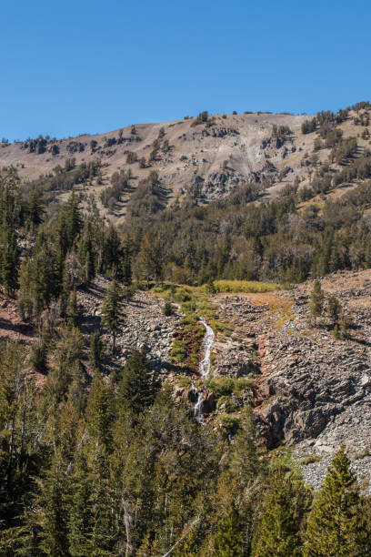istock Vista of mountain stream waterfall 871801540