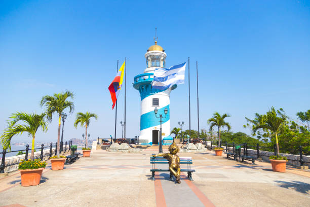 Santa Ana Lighthouse, Guayaquil, Ecuador, October 26, 2016: Santa Ana lighthouse at morning