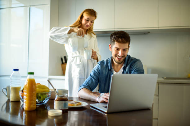 istock Young couple in the kitchen 871809670