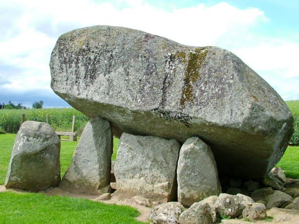 brownshill ドルメン カーロウ州、アイルランドの巨石のポータルの墓。 - carlow ストックフォトと画像
