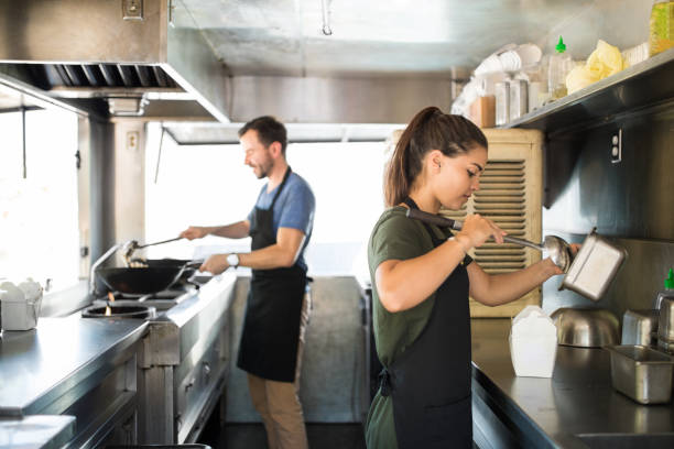istock Working in a food truck 871824578