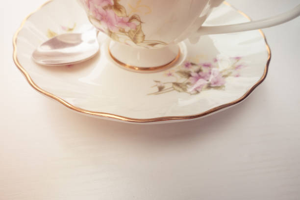 istock Close-up on a Cup of Coffee with Floral Pattern 871825020