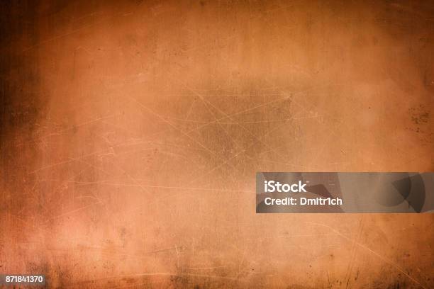 Vintage Copper Texture Bronze Metal Surface Background Stock Photo - Download Image Now