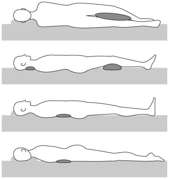 수 면 쿠션 베개 - lying down illustrations stock illustrations