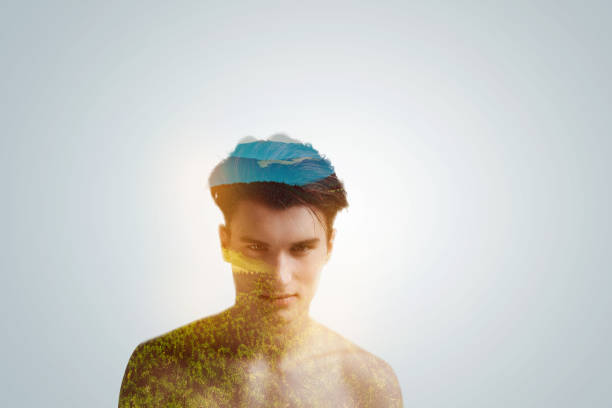 istock Daring attractive guy illuminating inspiration 871857244