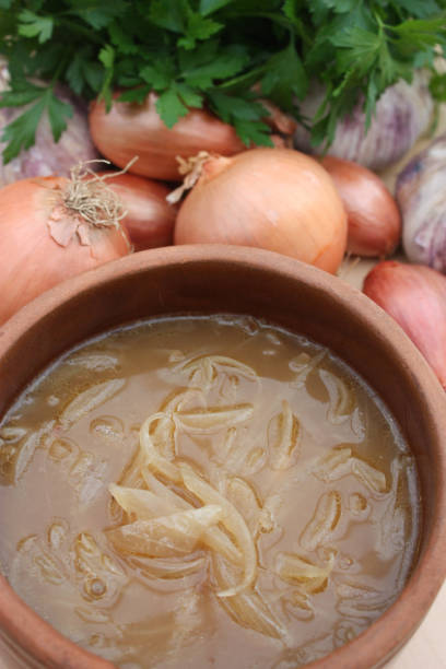 istock Onion soup in a terracotta pot 871864346