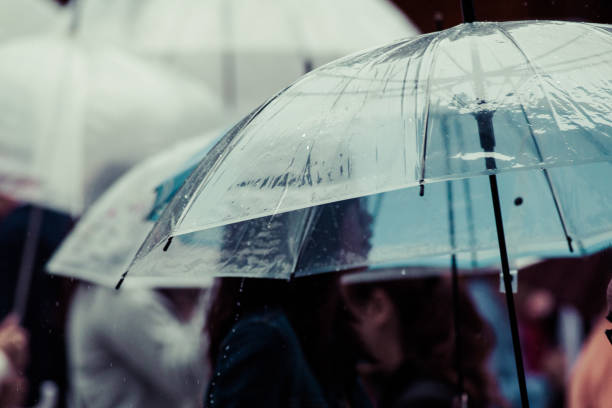 istock People across the crosswalk on a rainy day 871867604
