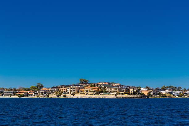 istock Residential area along the river 871874772