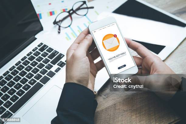 New Mail Inbox Concept Stock Photo - Download Image Now - E-Mail, Marketing, Receiving