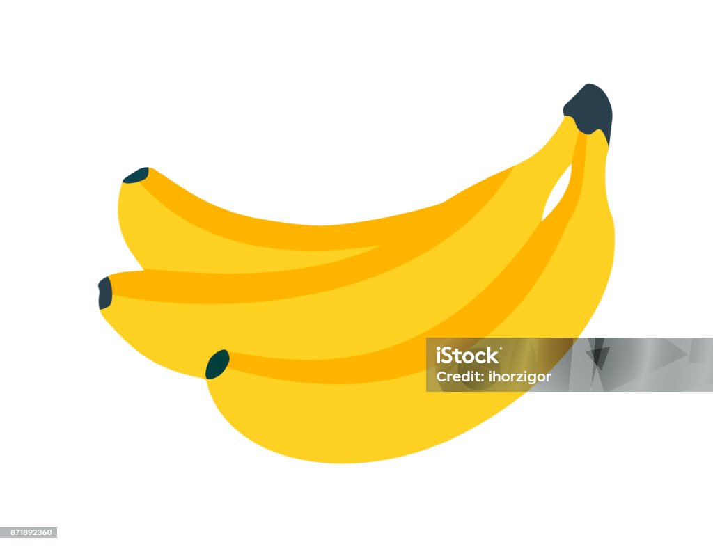Ikon pisang. Pisang segar di atas putih - Bebas Royalti Pisang vektor stok Ikon pisang. Pisang segar di atas putih - Bebas Royalti Pisang vektor stok