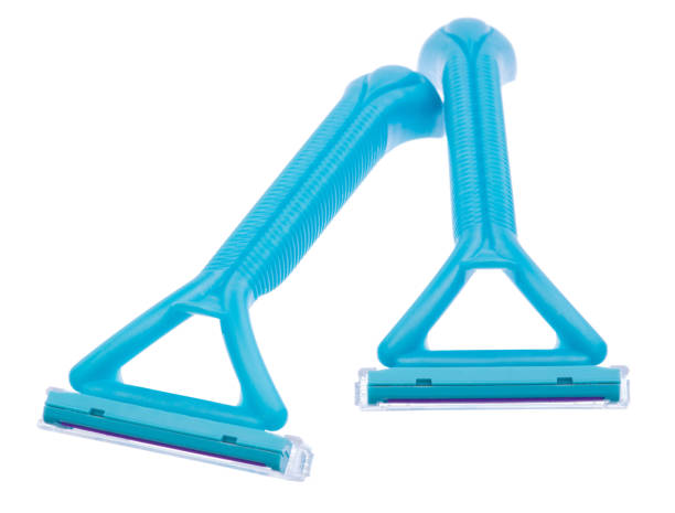 istock Two female disposable razors on white isolated background 871893556