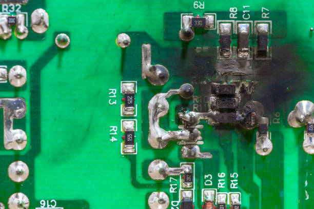 PCB circuit board electricity short circuit and burning