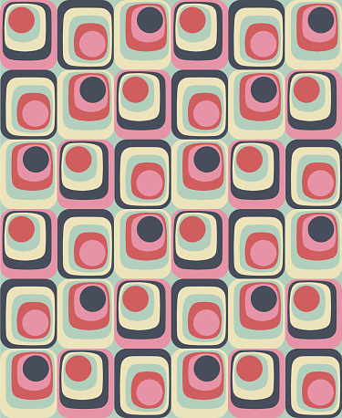 Vector Colorful abstract retro seamless geometric pattern