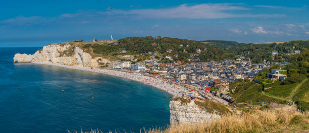 istock Chalk cliffs Cote d'Albatre. Etretat, Normandy, France 871912132