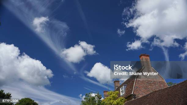 Skies Above Avebury Stock Photo - Download Image Now - Avebury, Blue, Chimney